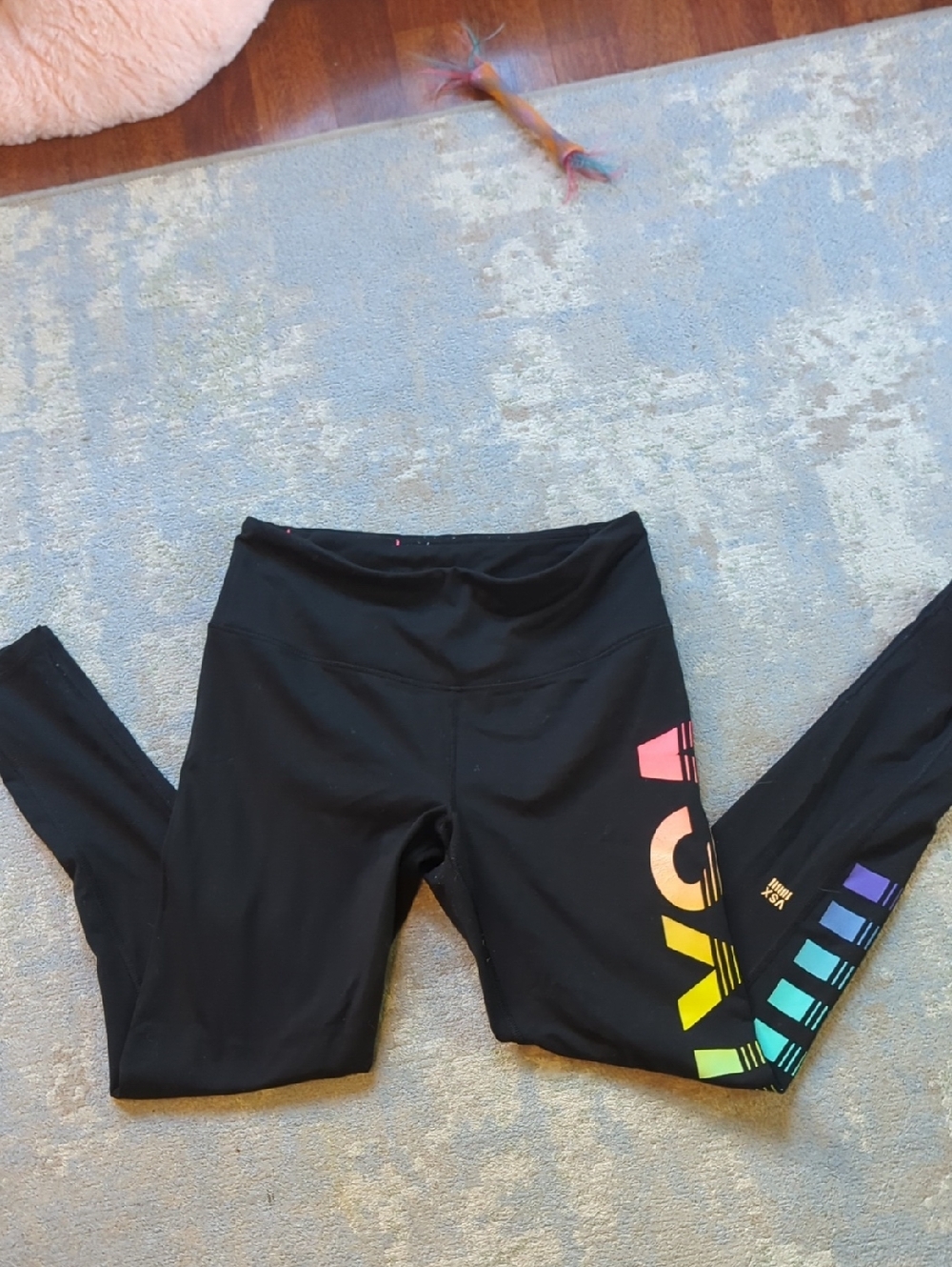 Victoria's secret VSC Black Rainbow Graphic Leggings Size S